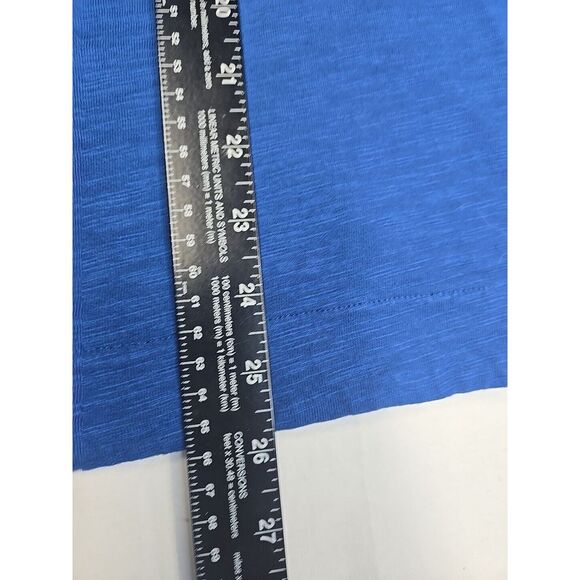 CHICO'S SHIRT Size 3 Women's XL/16 Solid Blue V-Neck Cotton Modal 3/4 Sleeve - Picture 6 of 8